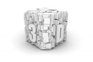 Witte kubus in 3D